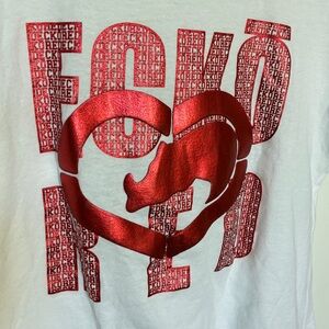 Ecko Red Women’s White Graphic Tee with Red Logo | Size Medium